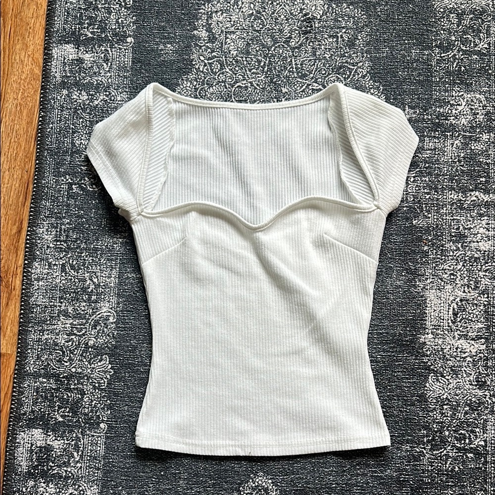 White Fitted Top